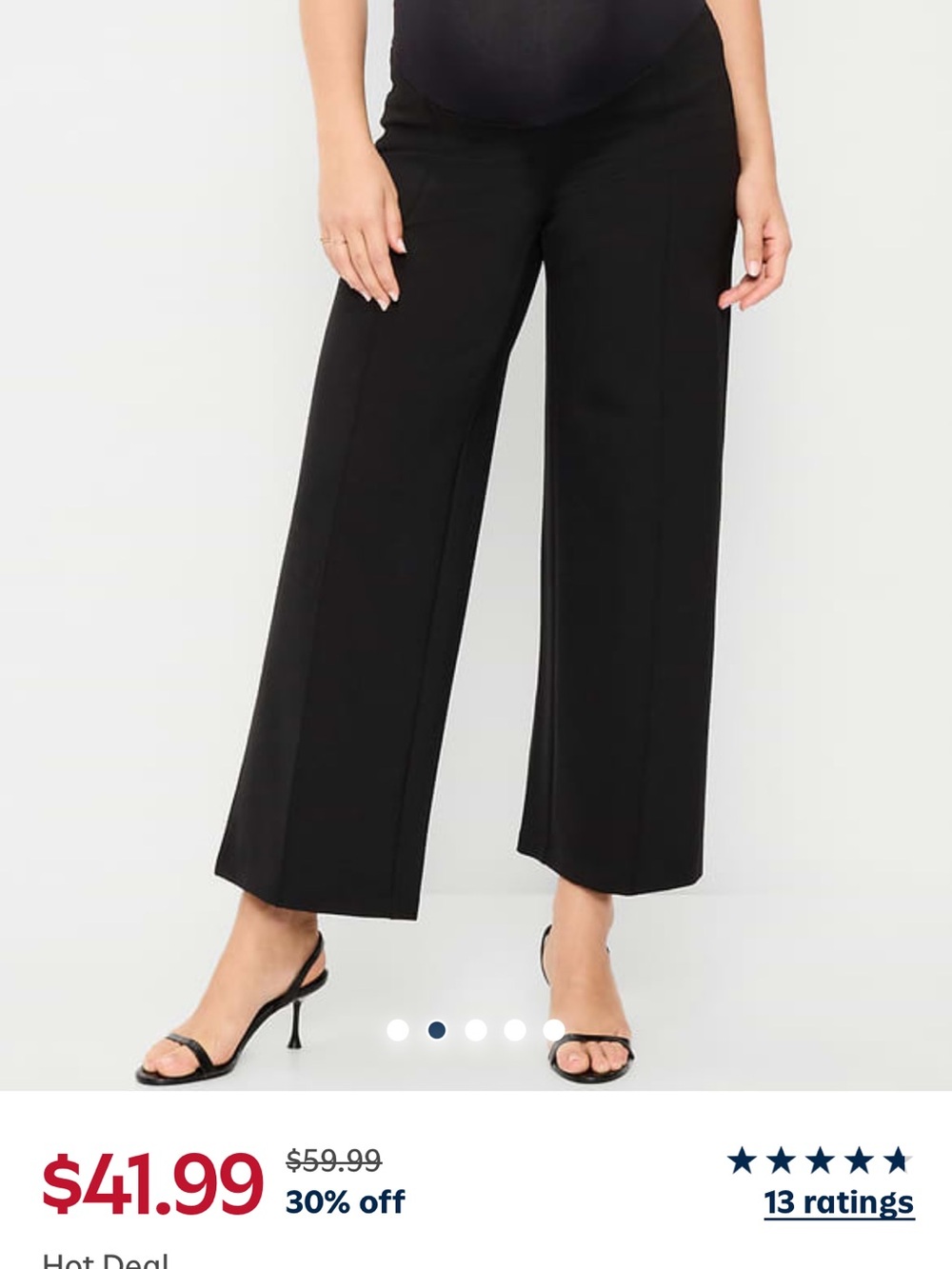 Old Navy Black Wide-Leg Maternity Pants